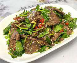 香菜拌牛肉 Boeuf à la coriandre épicée