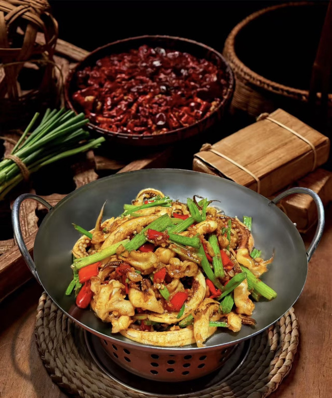 干锅鱿鱼须wok calmar