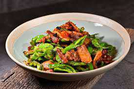 辣椒炒肉🌶️porc sauté aux piments verts 