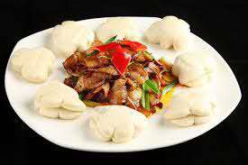 回锅肉荷叶夹4P,  poitrine de Porc cuite sautée au Wok épicée
