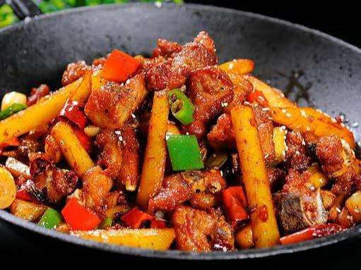 干锅排骨wok côtelette