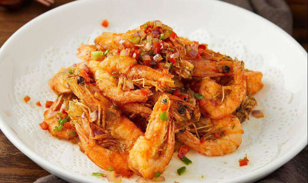 椒盐虾 Crevettes au sel et poivre