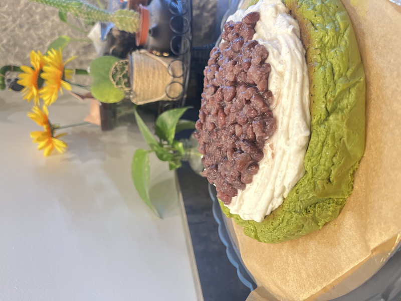 🍵 cheesecake matcha & haricot rouge 🫘💚抹茶红豆芝士蛋糕