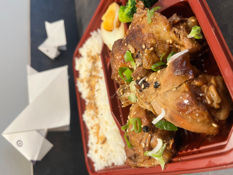 红烧鸡腿便当🍚Poulet braisé façon chinoise avec le riz 🇨🇳Soy-braised chicken leg with rice 