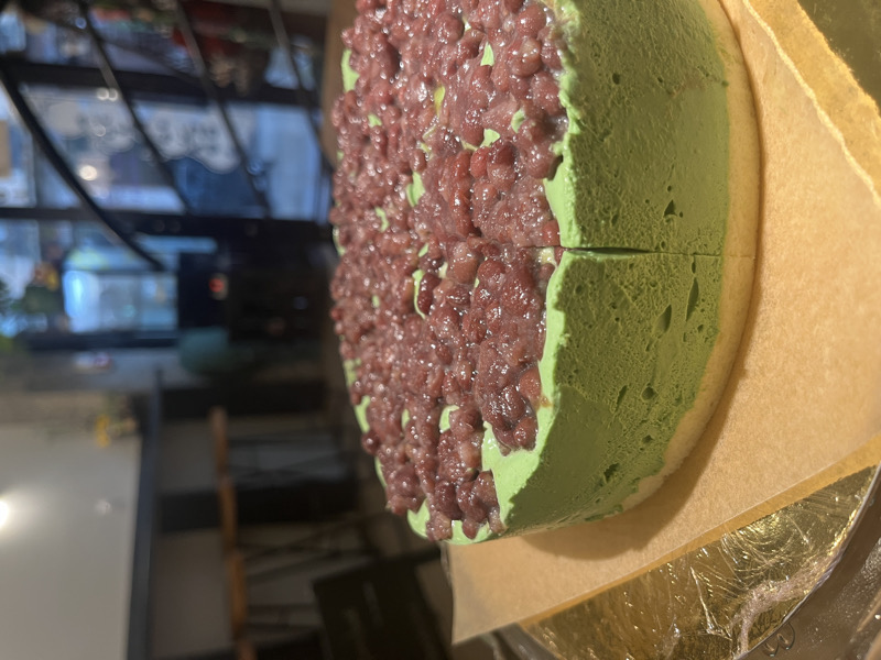 🍵chiffon cheesecake Matcha & haricot rouge 🫘