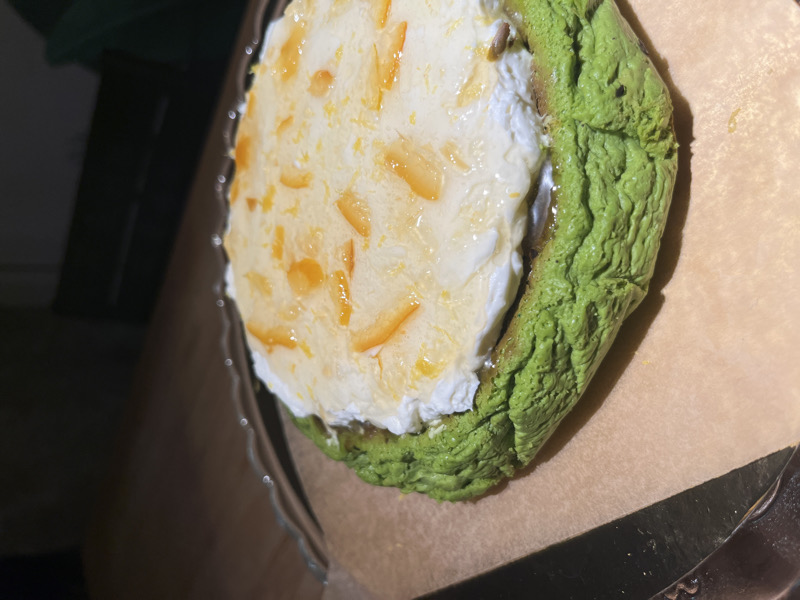 🍵Basque cheesecake Matcha & yuzu 🍋