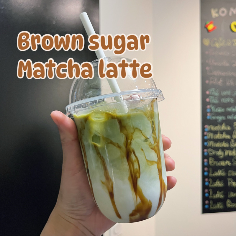 🍵Matcha latte brown sugar avec tapioca