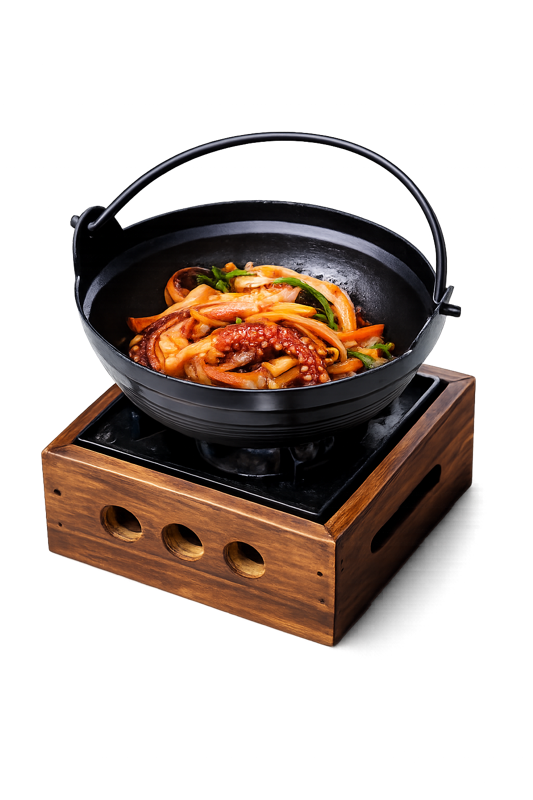 55. Sartén Bigotes de calamar