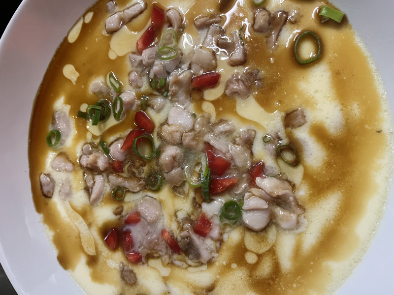 肉末蒸蛋/Œufs vapeur au hachis de porc