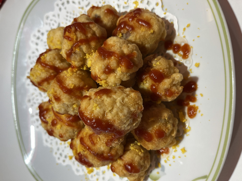 金沙豆腐 Tofu croustillant au porc, sauce maison