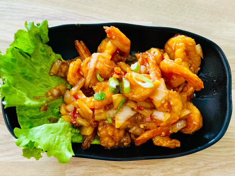 Crevette sauce piquante