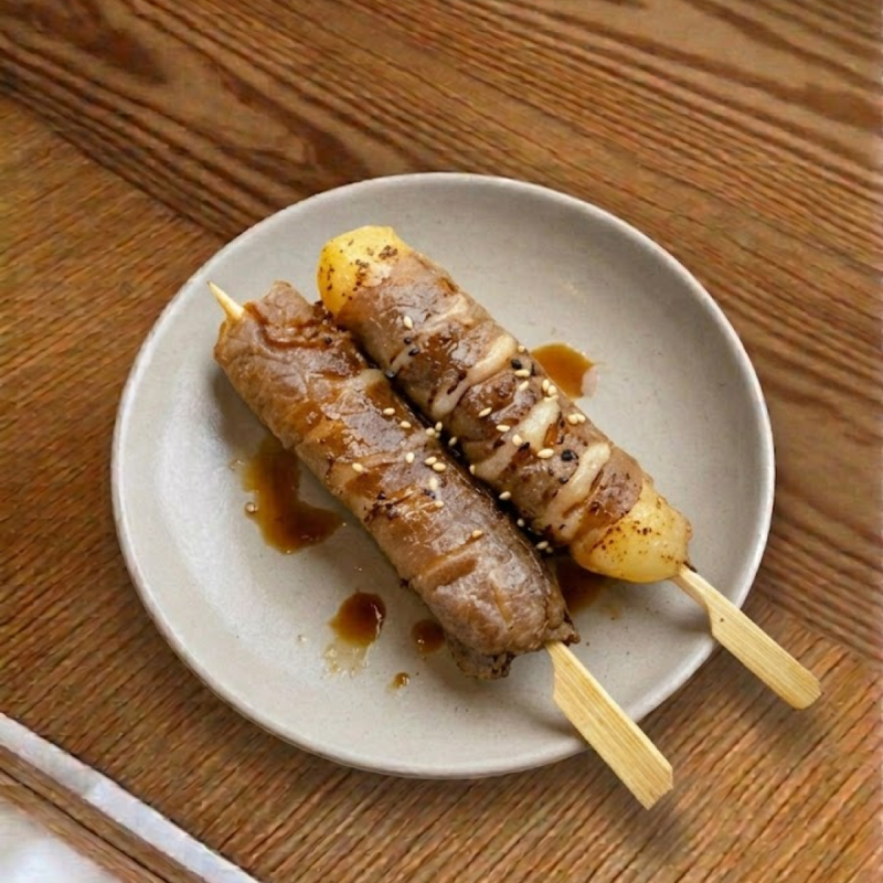 Yakitoris au bœuf/fromage