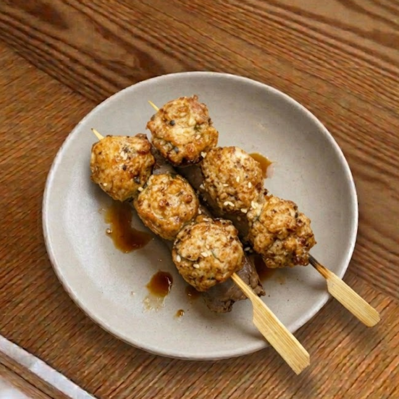 Yakitoris aux boulettes de poulet