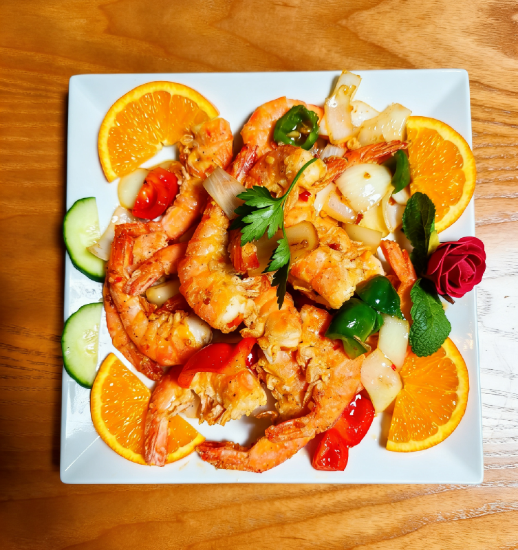 P14 Crevettes au sel et poivre 椒盐虾