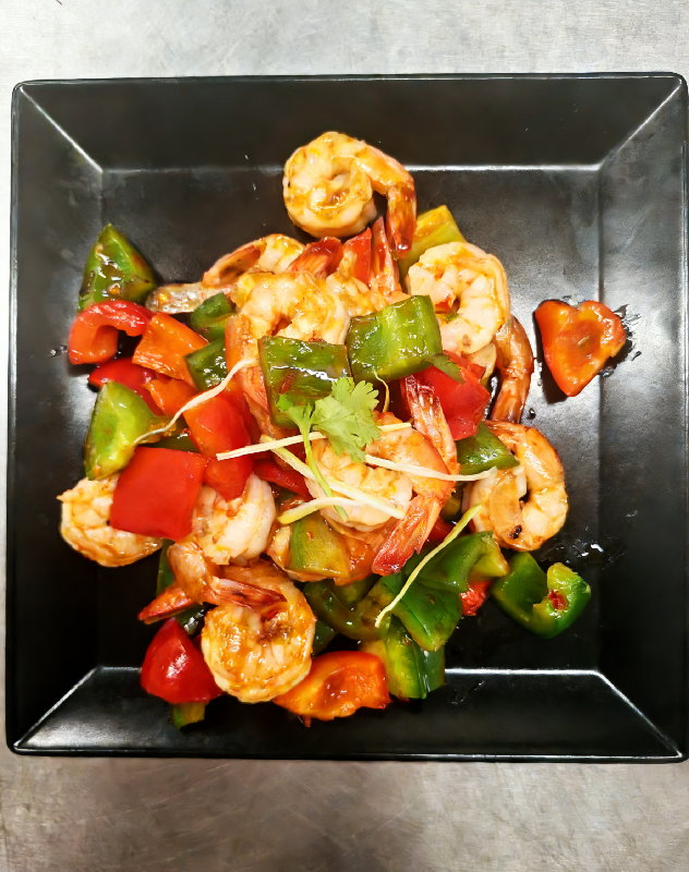 P15 Crevettes sautées à la sauce piquante 🌶️ 辣子虾