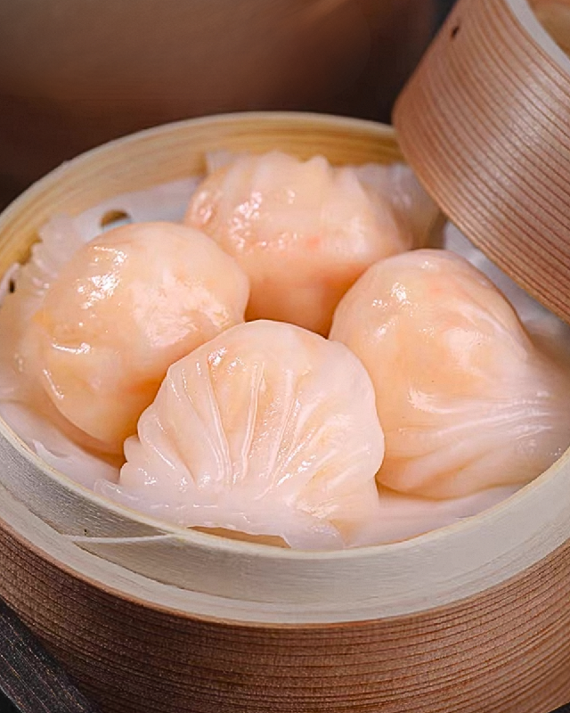 E6 Ravioli aux crevettes (Hakao)虾饺– 4 pièces