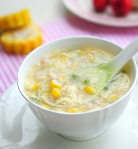 S2 Soupe poulet au maïs 鸡丝玉米汤