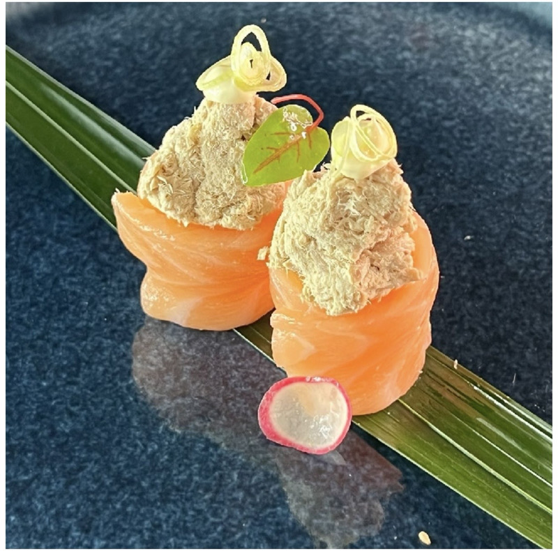 Gunkan saumon de thon cuit