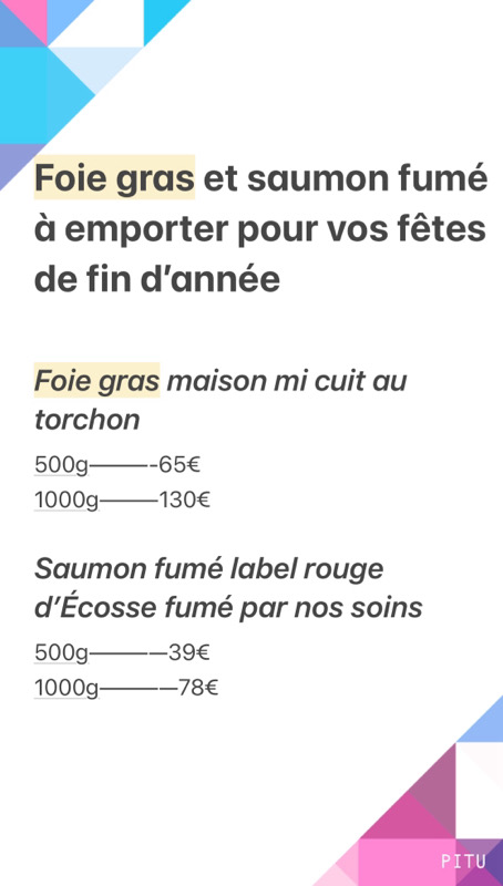 foie gras /saumon fumé