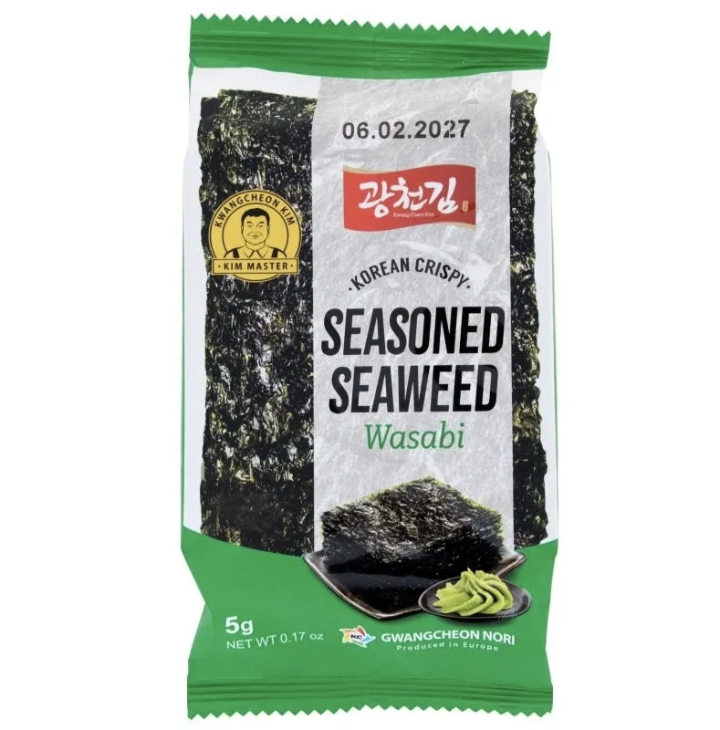 Snack feuille d'algue séchée wasabi