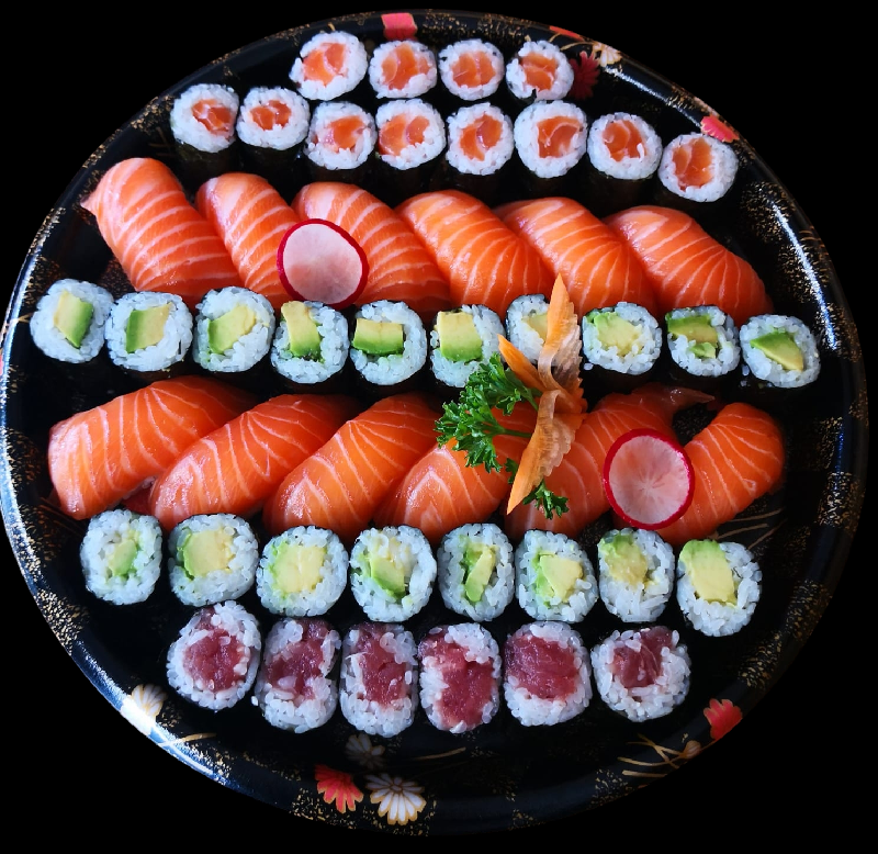 P112 Makis 36 Pièces,Nigiris au Saumon 12 Pièces