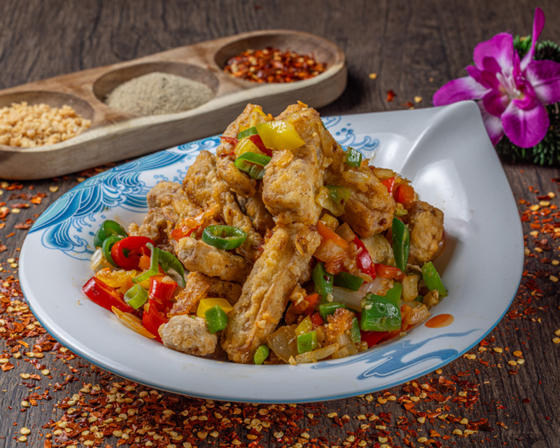 74.aubergines sel et poivre ( sans riz )