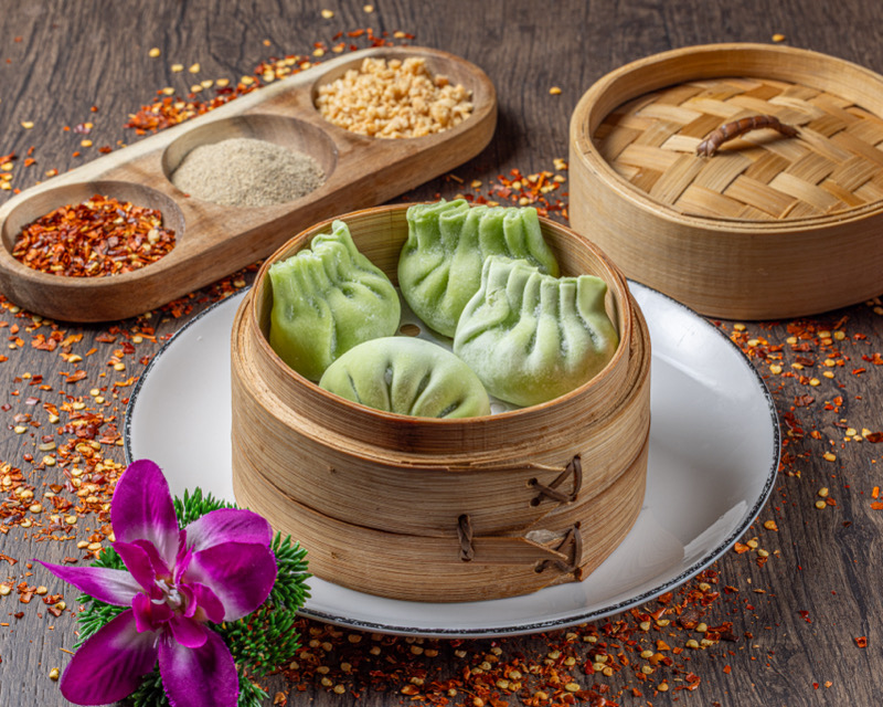 17. Raviolis aux épinards cuits à la vapeur (4pcs)