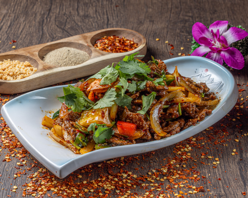 47. Bœuf sauté, parfumé et épicé a la coriandre fraiche (sans riz)