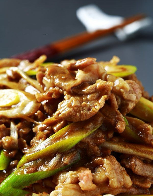 Agneau au poireau chinois