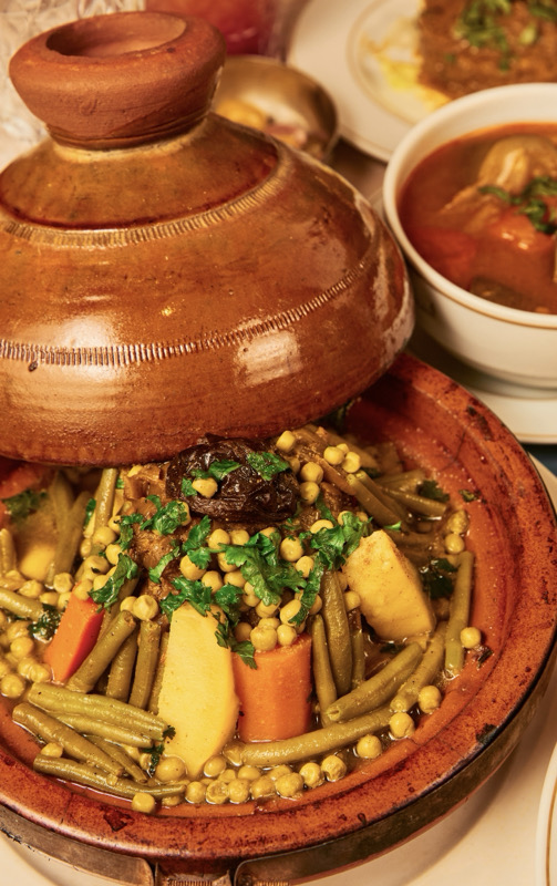 Tajine à l'Agneau ou de Poulet fermier aux haricots verts