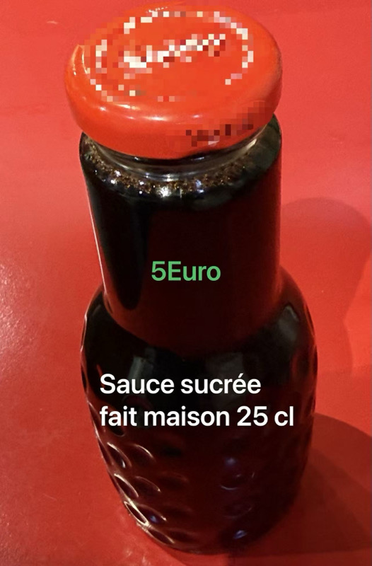 sauce sucrée fait maison 25 cl