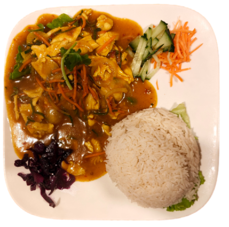 P12. Riz au poulet curry