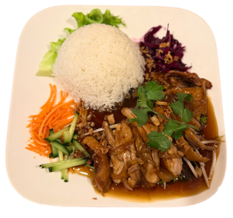 R9 Canard laqué avec riz