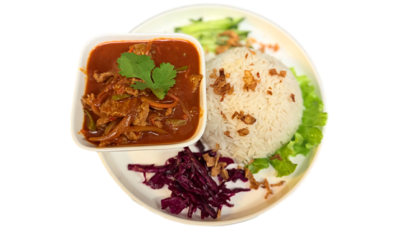 R13a Riz au bœuf thaï (saté piquante)