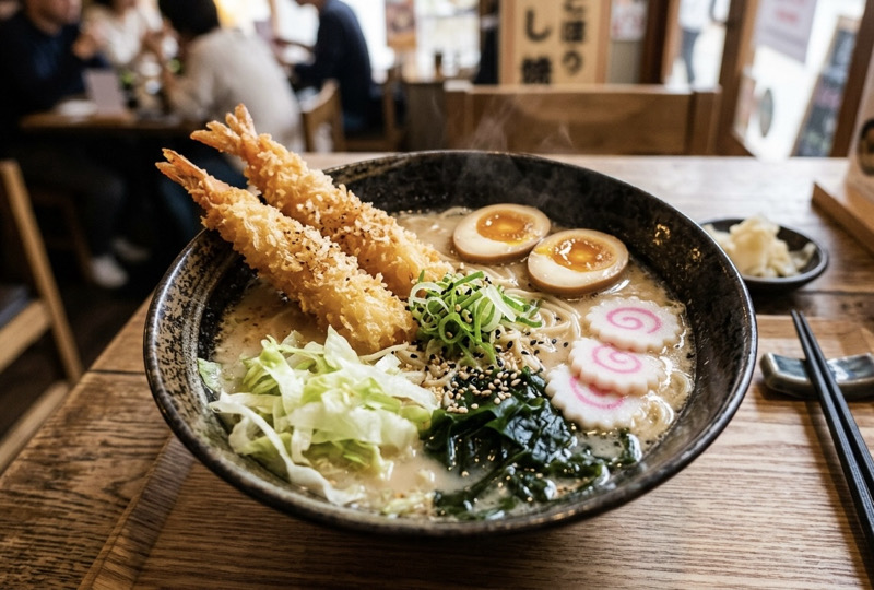 125. RAMEN CON TEMPURA DI GAMBERI 天妇罗拉面