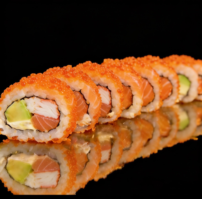 40. Salmon y masago (8PIEZAS)