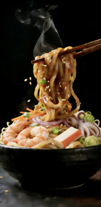 7A.Yaki udon con marisco