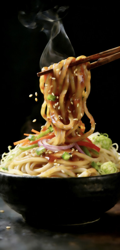 7D.Yaki udon con verduras 