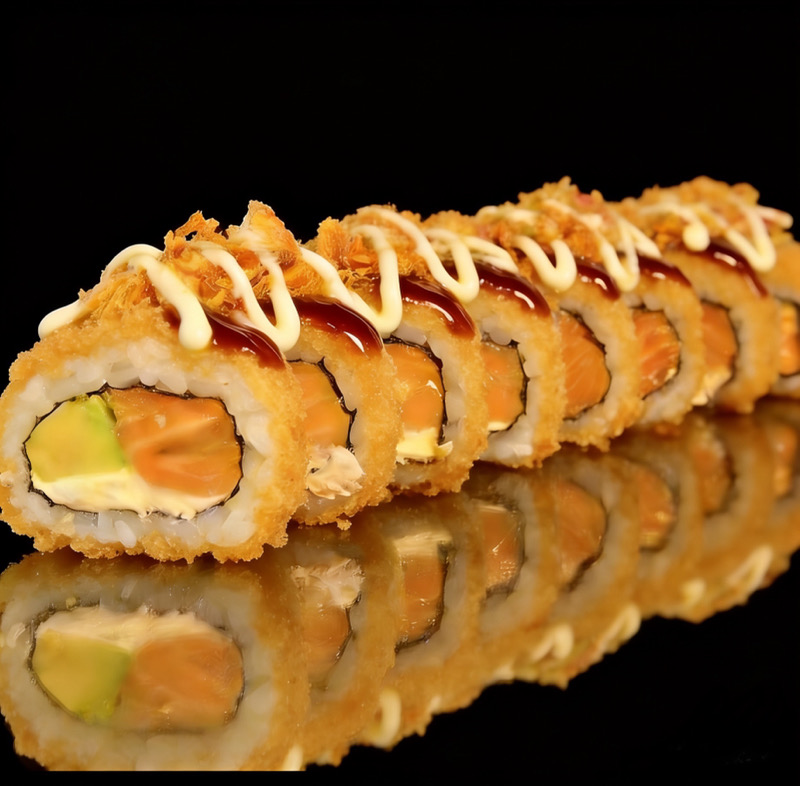 47A. Salmon aguacate y queso (8PIEZAS)