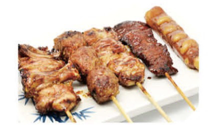 5 brochettes :