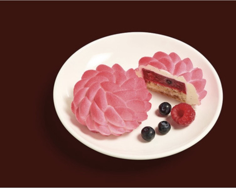 Rosace vanille fruits rouge