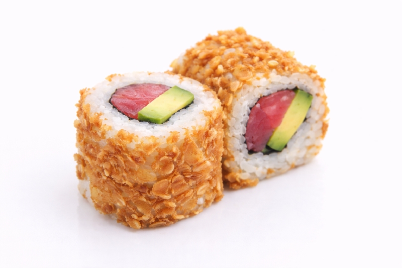 Oignon frit roll thon avocat