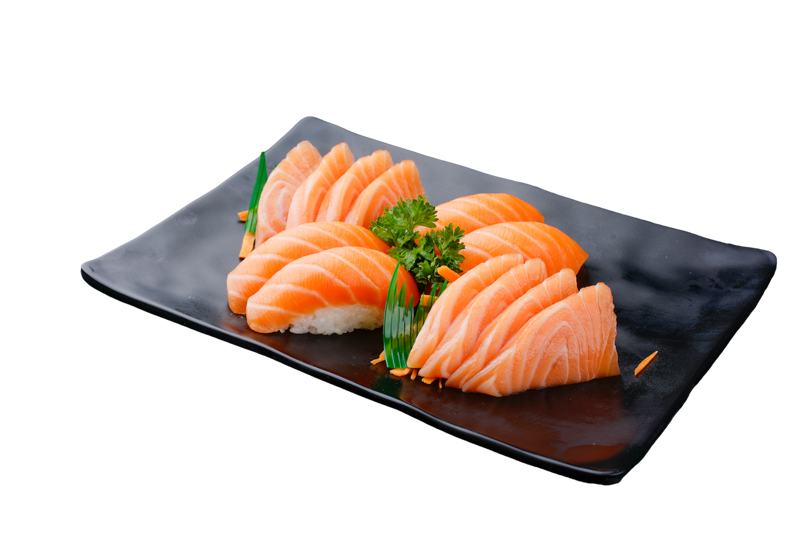 PL7. 4 Sushi saumon et 8 sashimi saumon