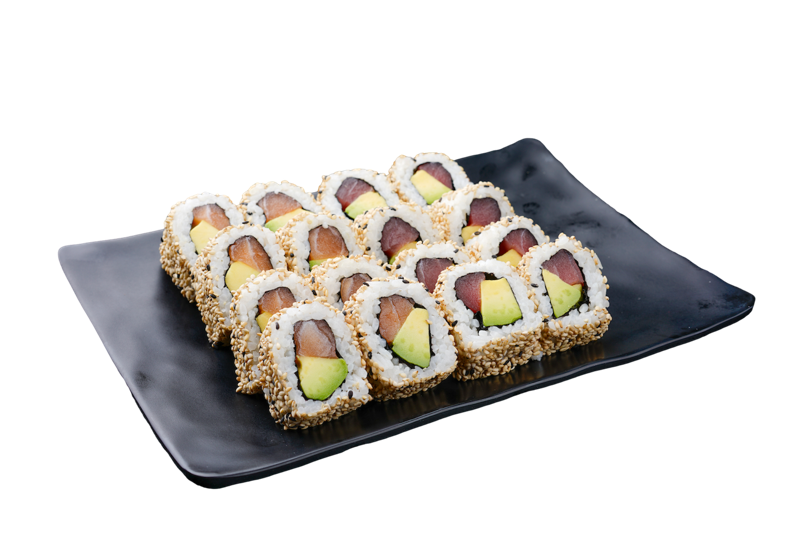 PL1. 8 California saumon avocat et 8 thon cru avocat