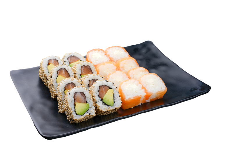 PL5. 8 California saumon avocat et 8 saumon cheese