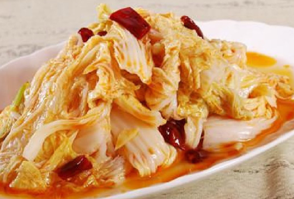 200.Chou chinois sauté piquant et aigre(sans gluten)炝炒酸辣白菜