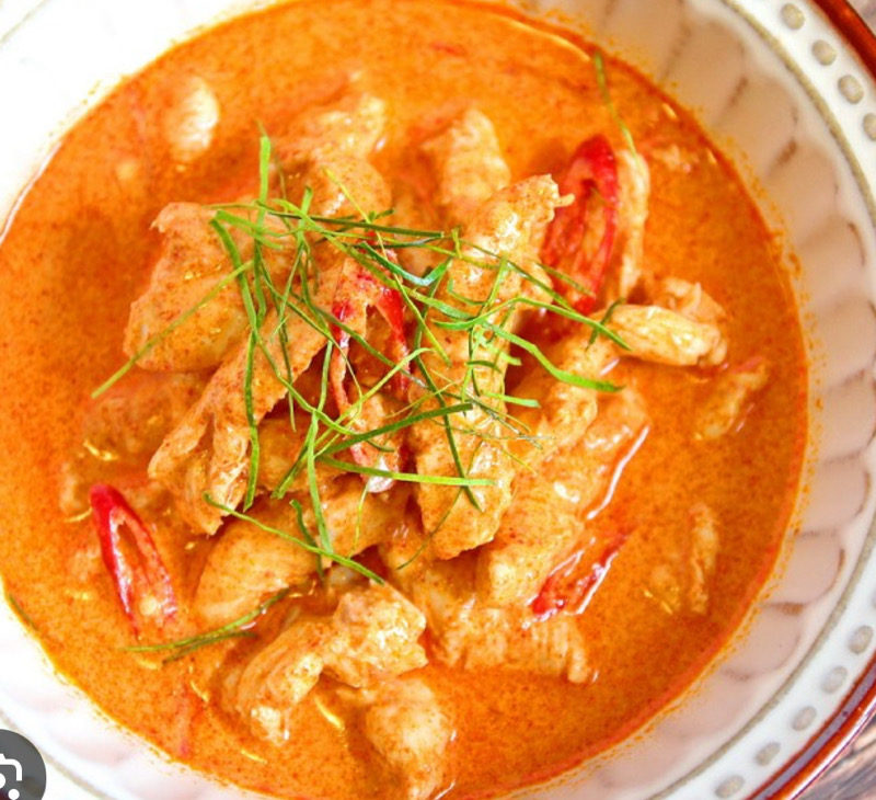 308.Crevettes au curry rouge 红咖喱虾