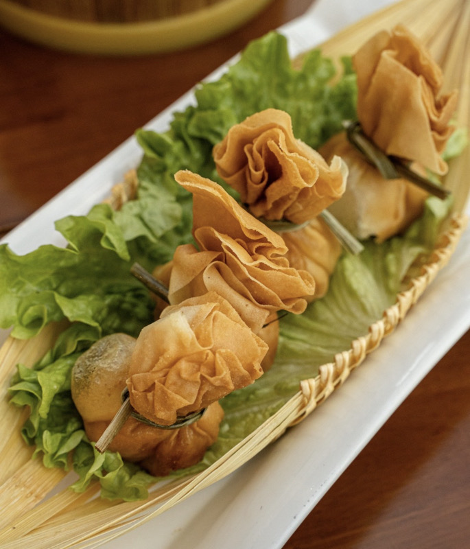 4. Papillottes farcies aux crevettes (4 pièces)