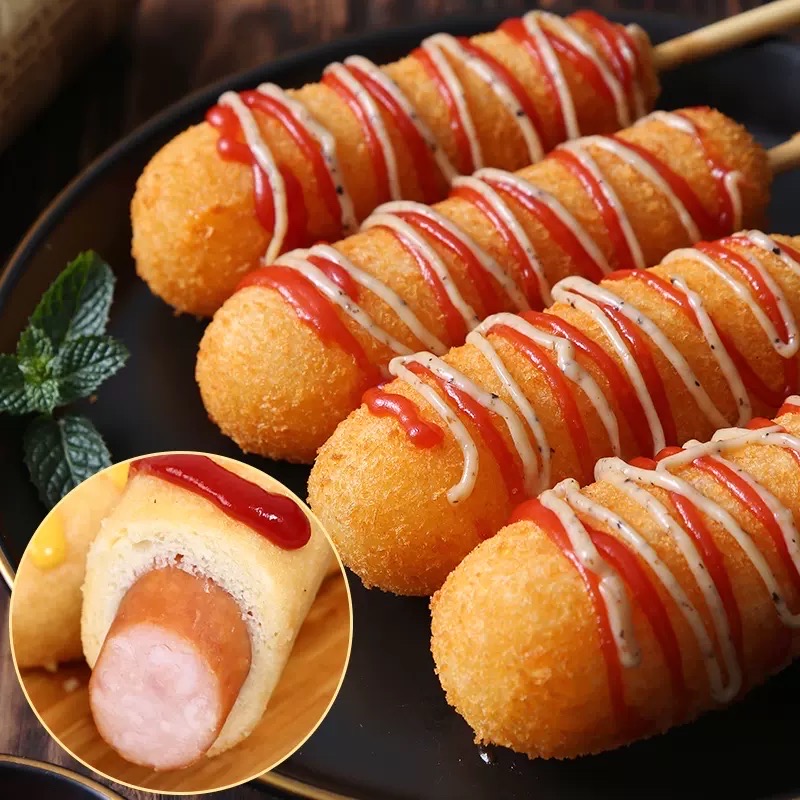 H16. Corndog au poulet pain croustillant